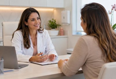 Consulta médica acolhedora e moderna